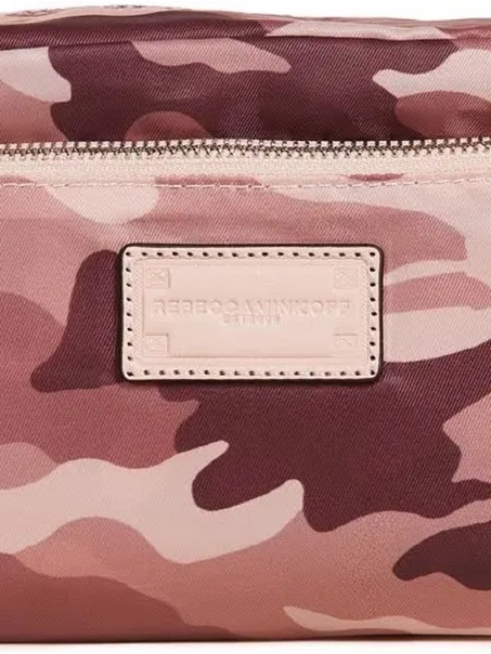NWT Rebecca Minkoff Pink Camo Nylon Cosmetic Pouch
